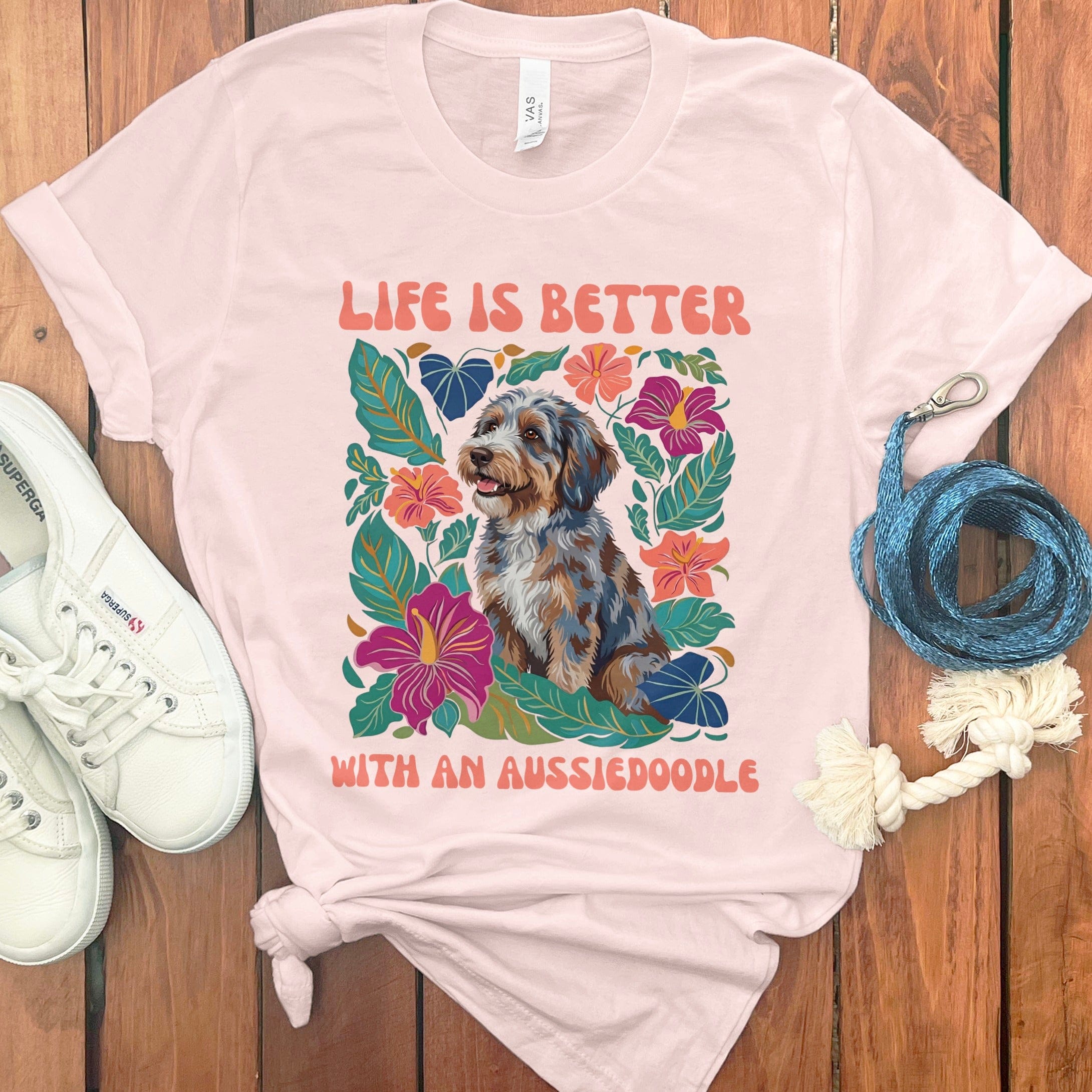 Better With an Aussiedoodle in Soft Pink / S by Puppy Jo