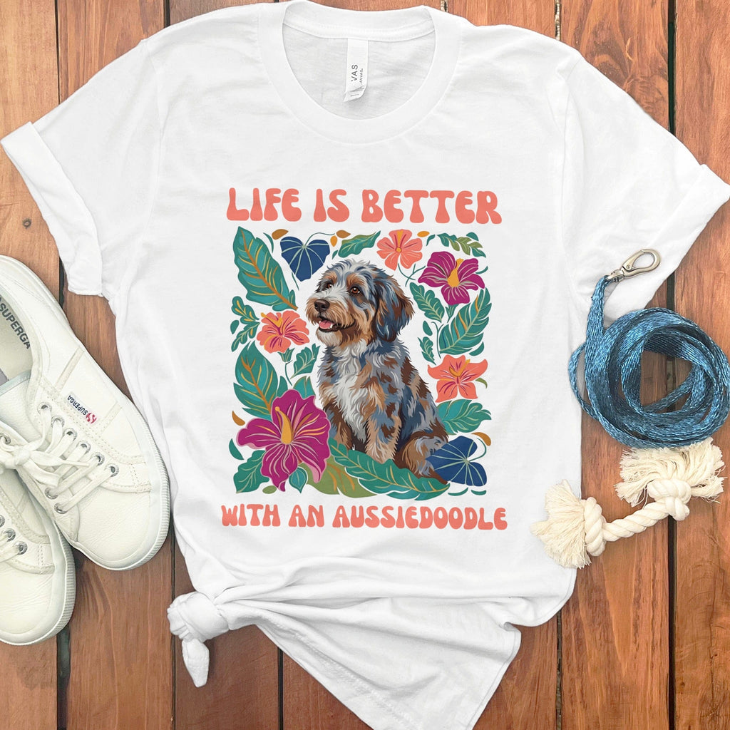 Better With an Aussiedoodle in White / S by Puppy Jo