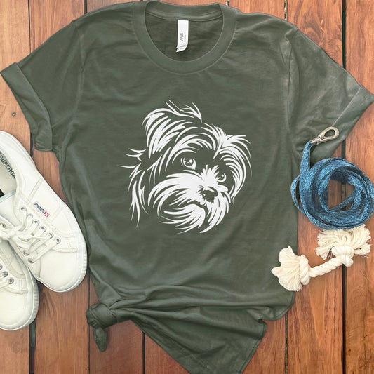 Adorable Shih Tzu Face Design on Graphic Tee Shirt product