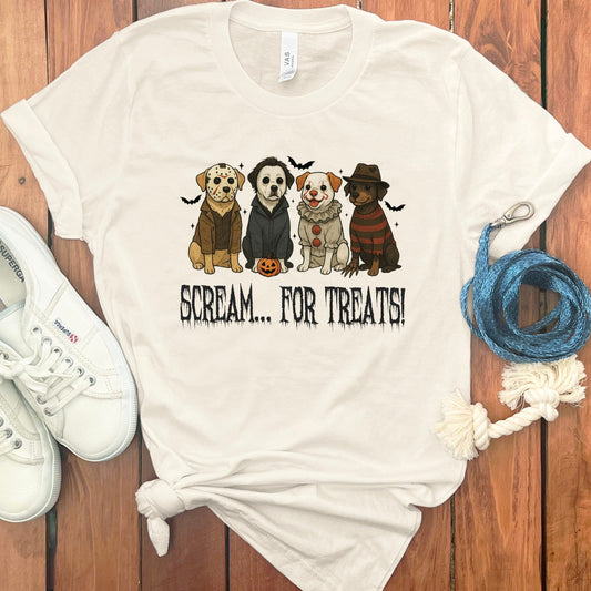 Scream For Treats Halloween Dog Graphic Shirt product type