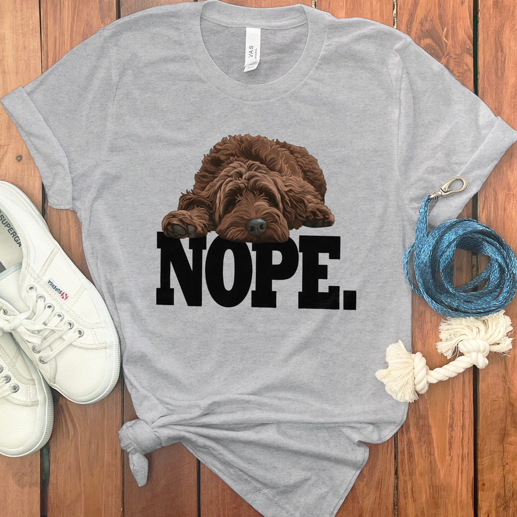 Cute Dog NOPE Design Graphic Tee Shirt