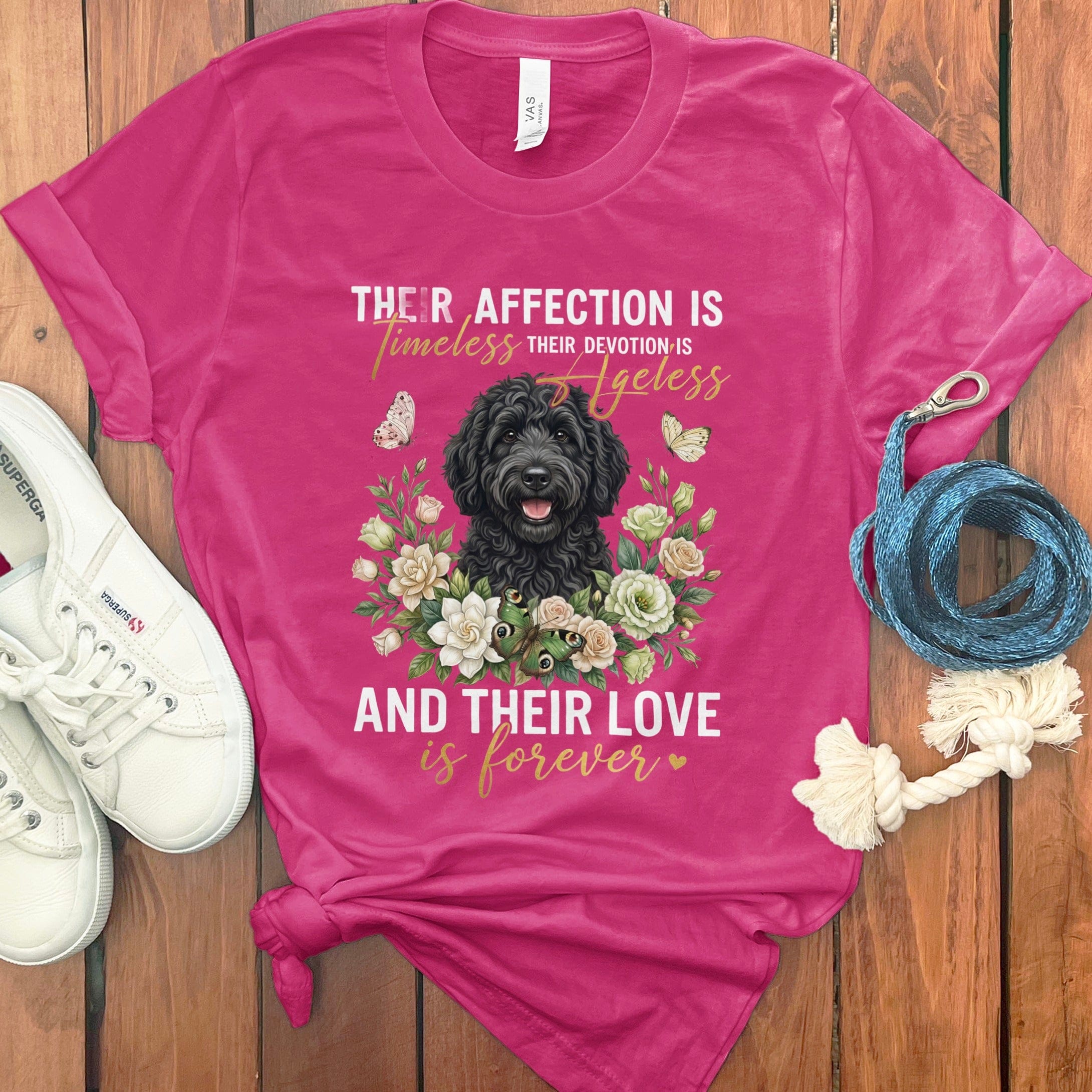 Black Doodle Affection T-Shirt in Berry / M by Puppy Jo