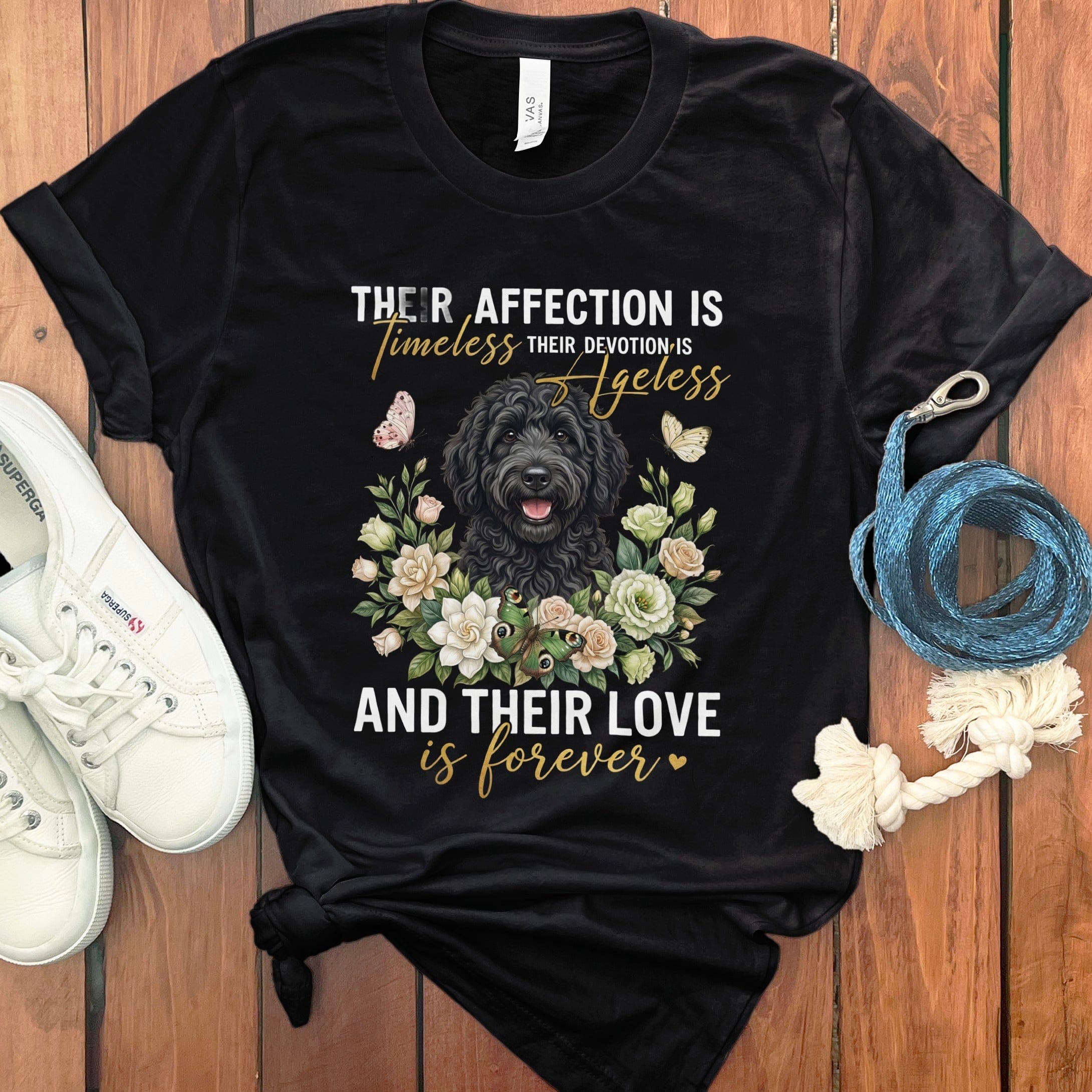 Black Doodle Affection T-Shirt in Black / M by Puppy Jo
