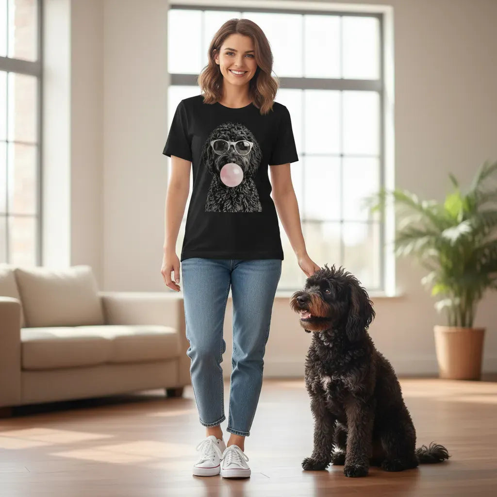 Black Doodle Bubblegum T-Shirt in by Puppy Jo