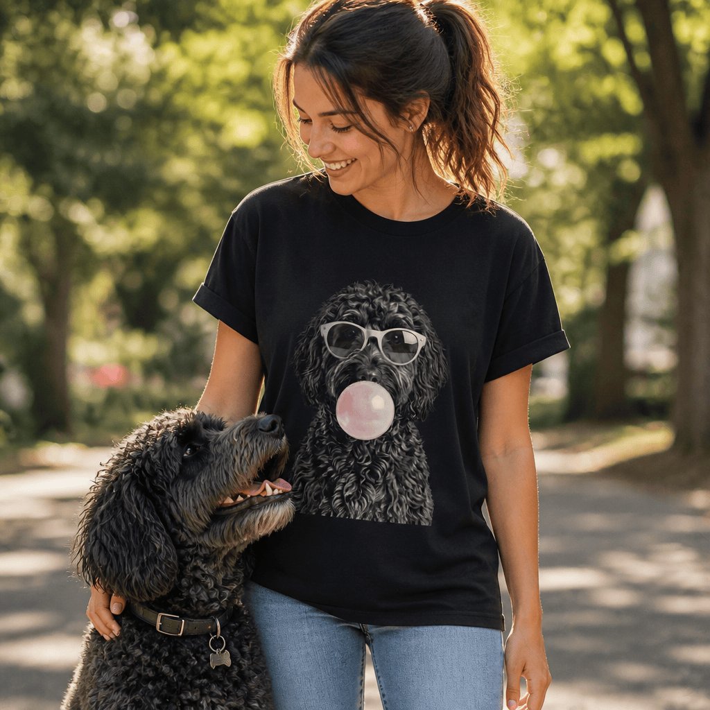 Black Doodle Bubblegum T-Shirt in by Puppy Jo