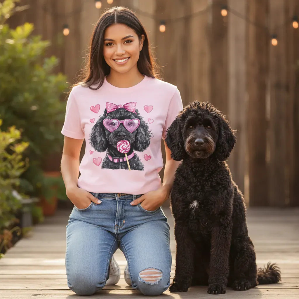 Black Doodle Coquette Sweatshirt in by Puppy Jo