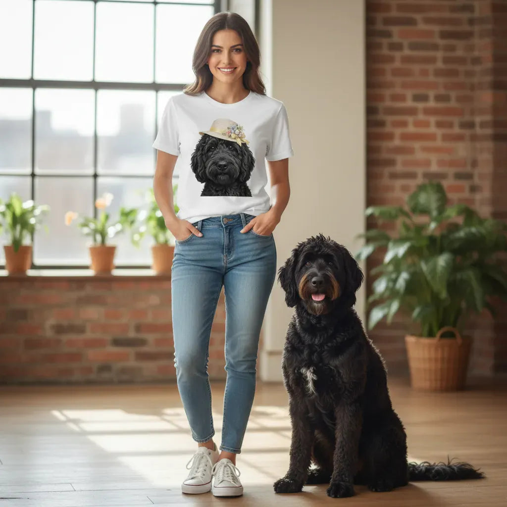 Black Doodle Easter T-Shirt in by Puppy Jo