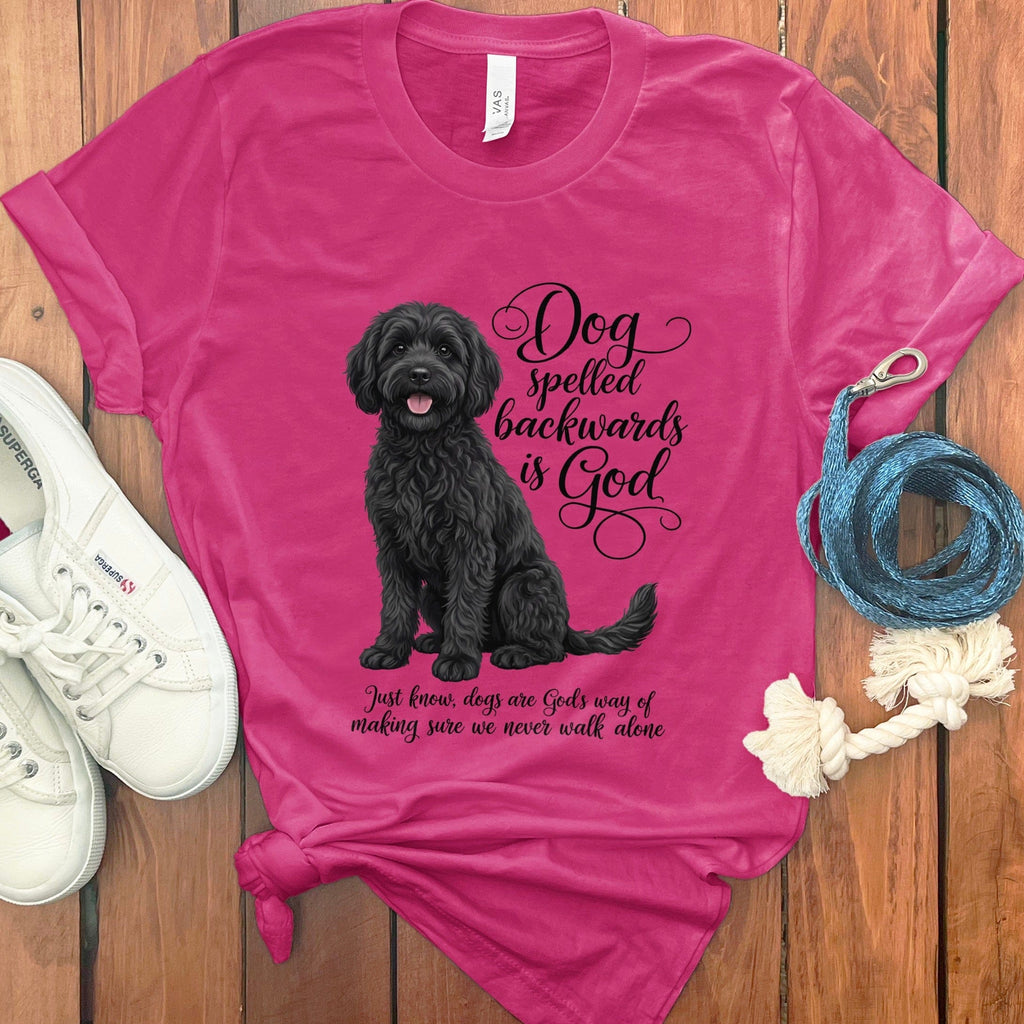 Black Doodle God T-Shirt in Berry / S by Puppy Jo