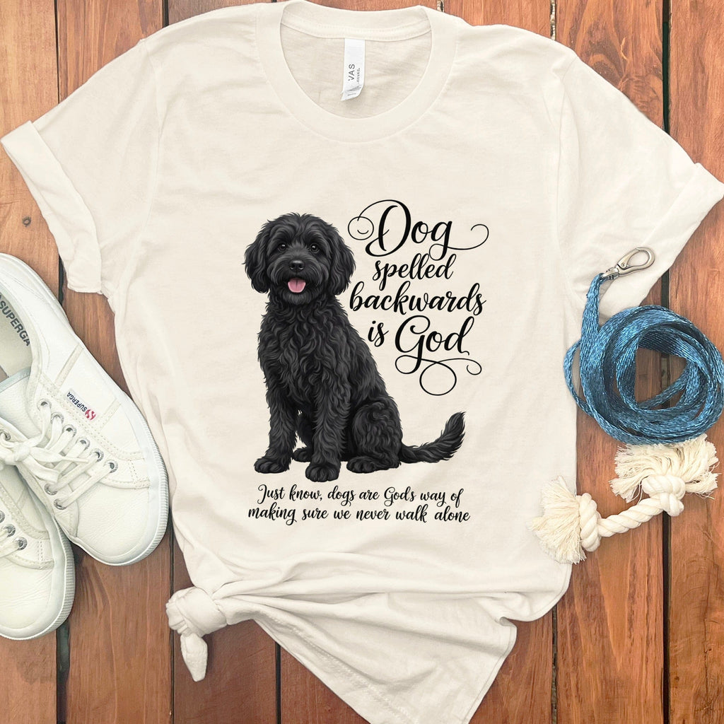 Black Doodle God T-Shirt in Natural / S by Puppy Jo