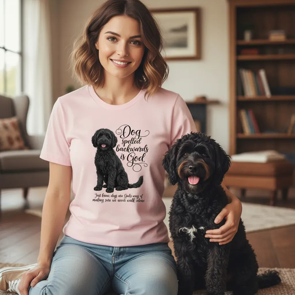 Black Doodle God T-Shirt in by Puppy Jo
