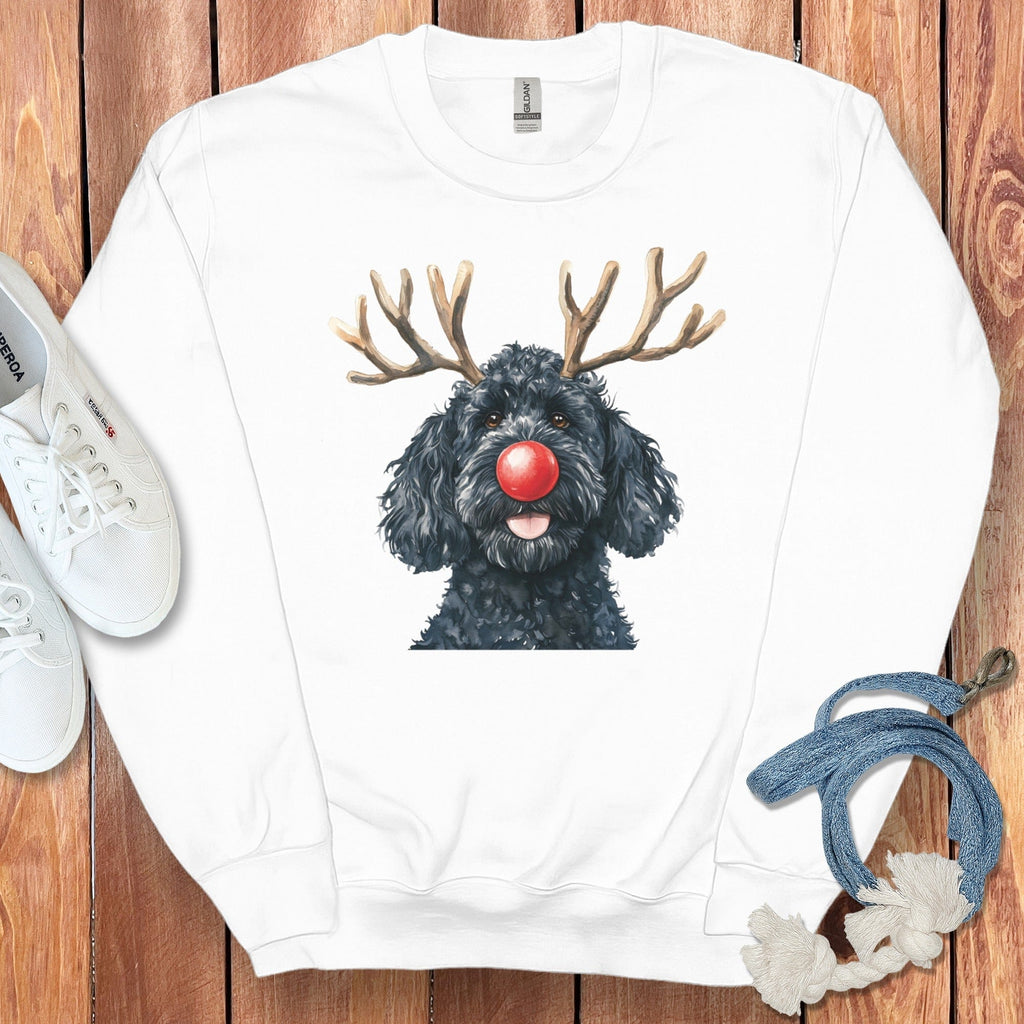 Black Doodle Holiday Sweatshirt in by Puppy Jo