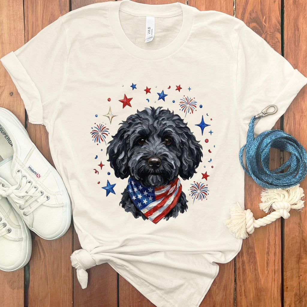 Black Doodle Spirit T-Shirt in Natural / S by Puppy Jo