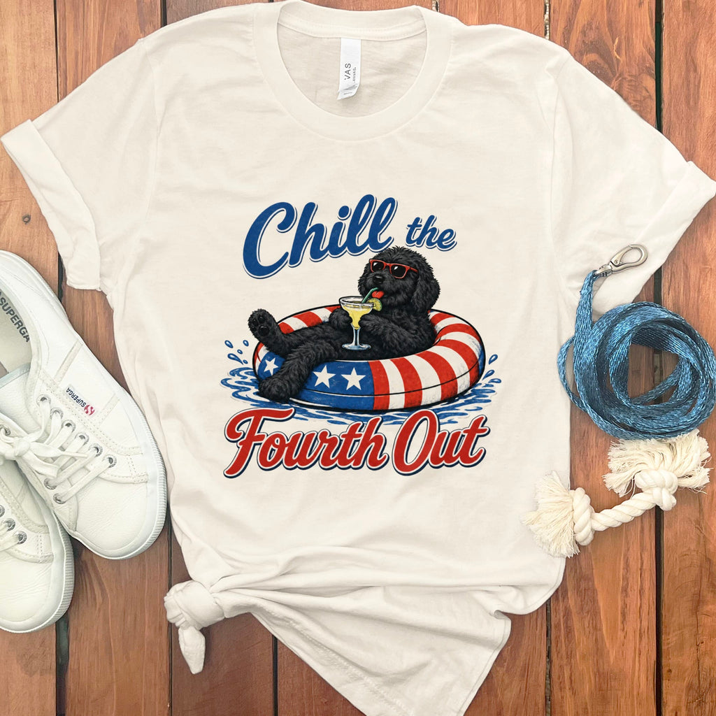 Black Goldendoodle Chill T-Shirt in Natural / S by Puppy Jo