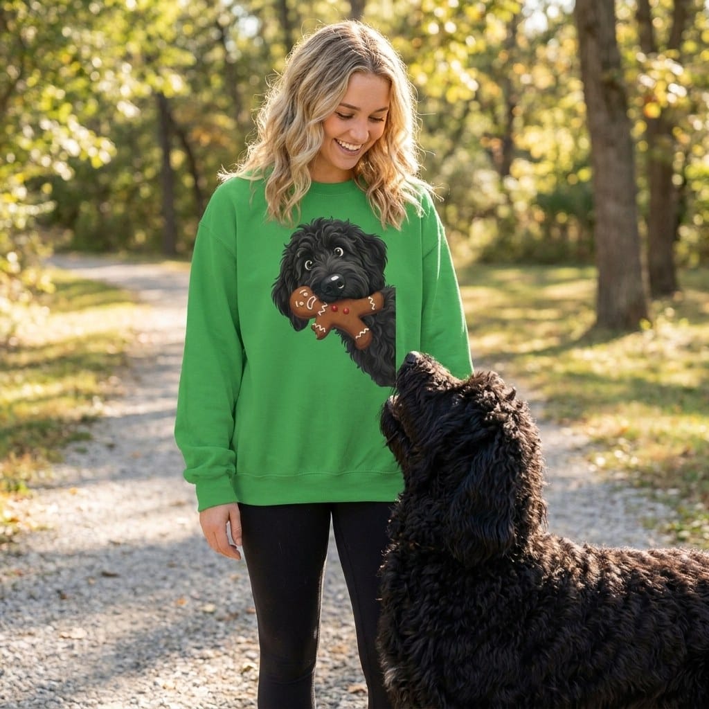 Black Goldendoodle Cookie Thief Sweatshirt in by Puppy Jo