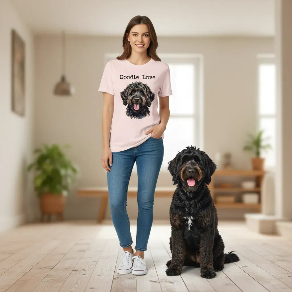 Black Goldendoodle Doodle Love T-Shirt in by Puppy Jo