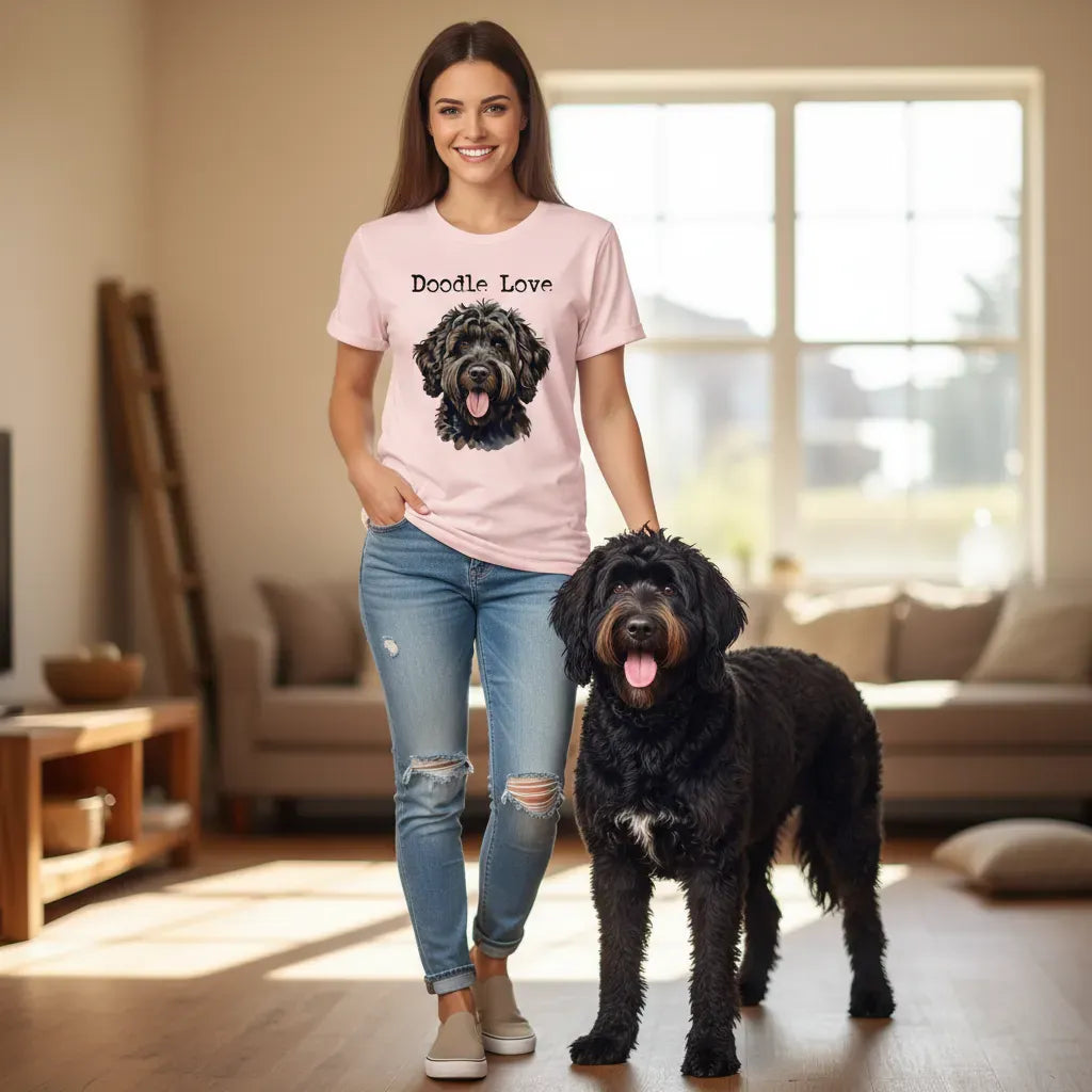 Black Goldendoodle Doodle Love T-Shirt in by Puppy Jo