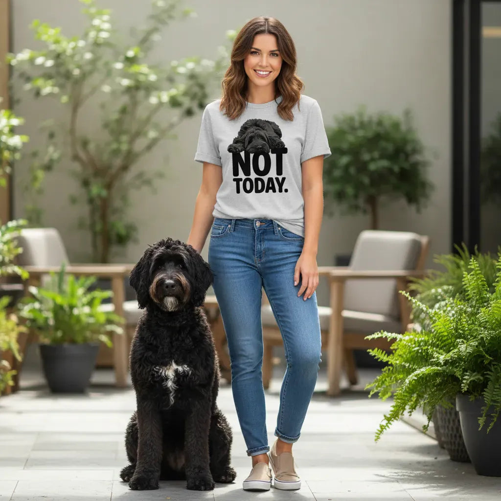 Black Goldendoodle Not Today T-Shirt in by Puppy Jo