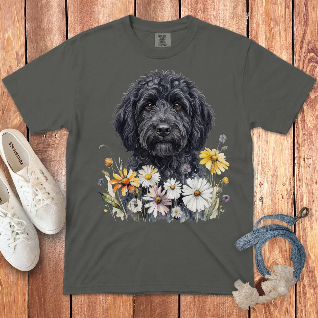 Black Goldendoodle Signature Daisy T-Shirt in Pepper / S by Puppy Jo