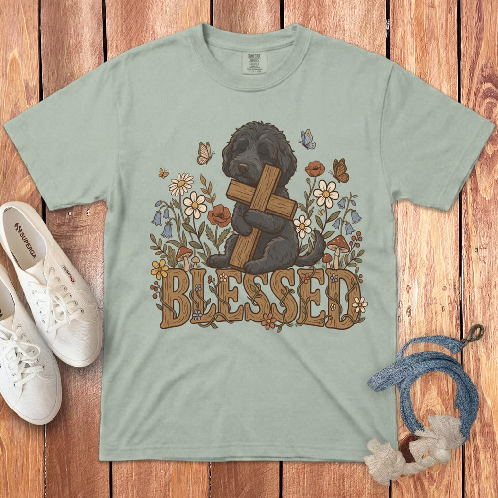 Black Goldendoodle Signature T-Shirt in Bay / S by Puppy Jo