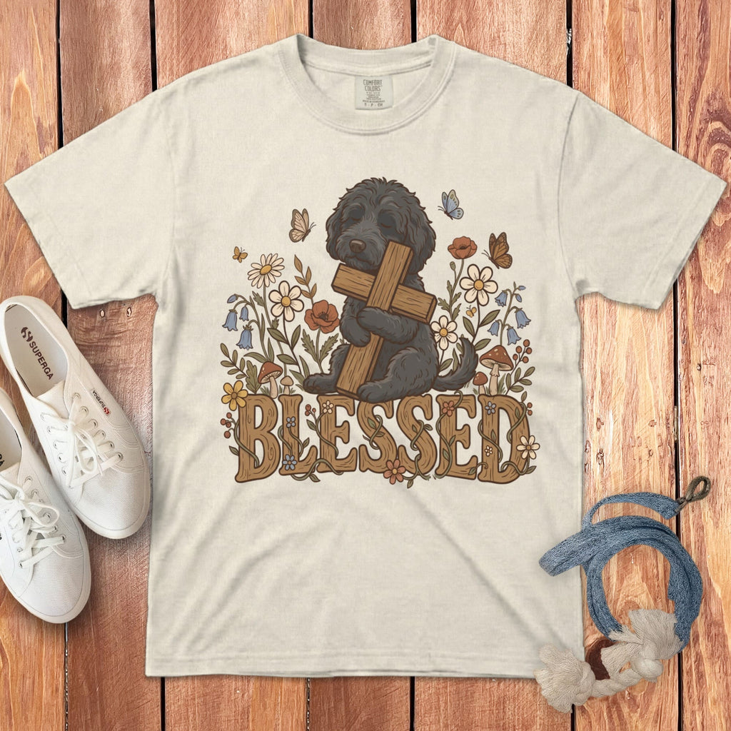 Black Goldendoodle Signature T-Shirt in Ivory / S by Puppy Jo