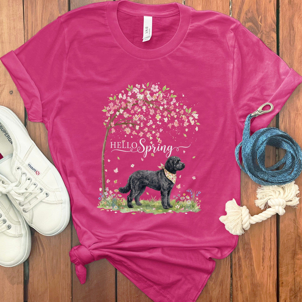 Black Goldendoodle Spring T-Shirt in Berry / S by Puppy Jo