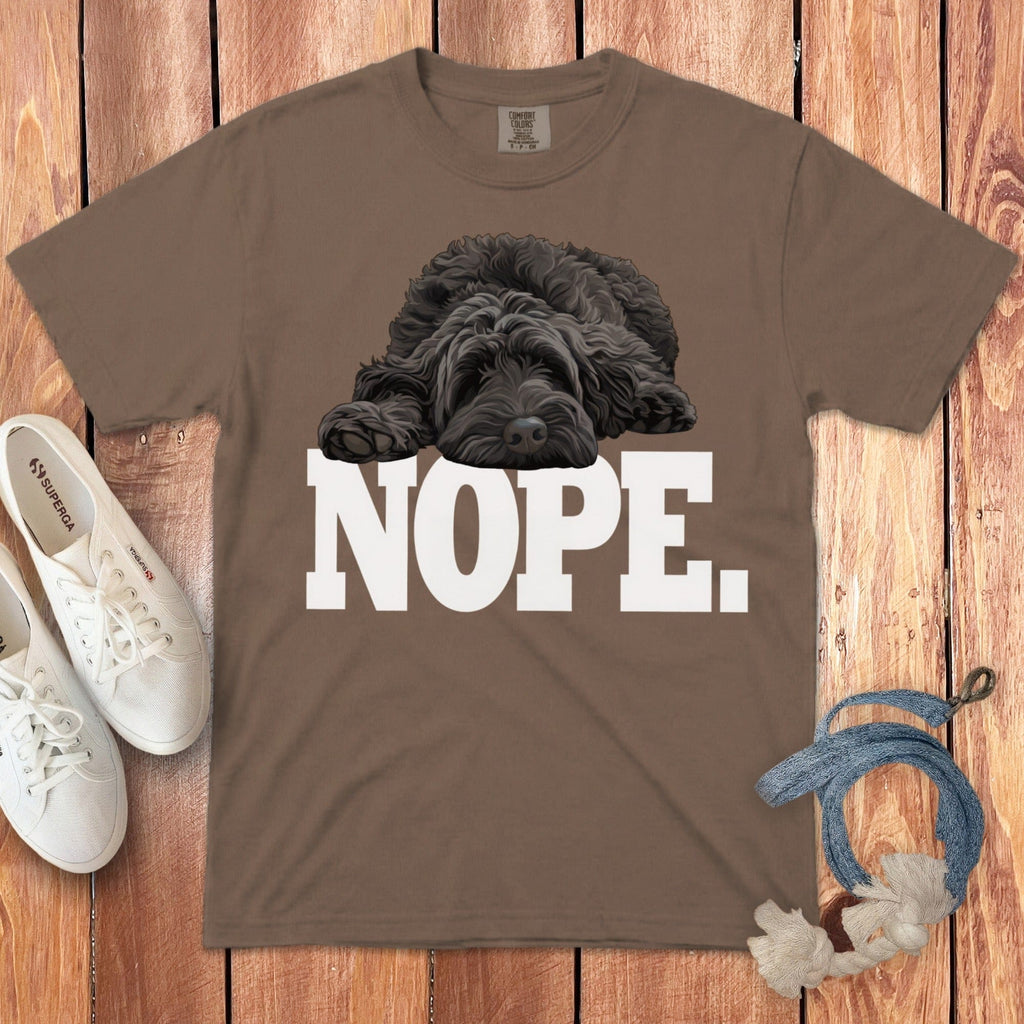 Black Labradoodle Nope Signature T-Shirt in Espresso / S by Puppy Jo