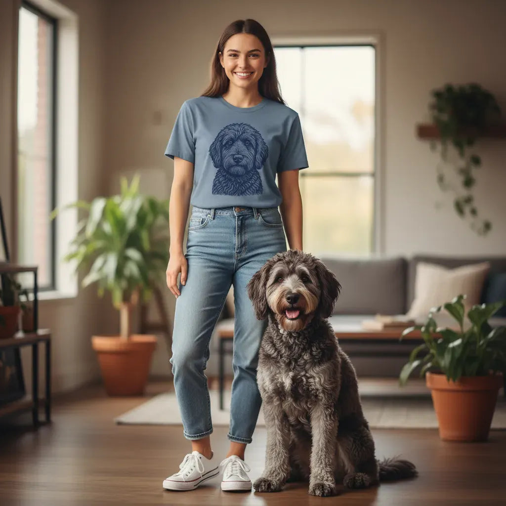 Blue Doodle Sketch Signature T-Shirt in by Puppy Jo
