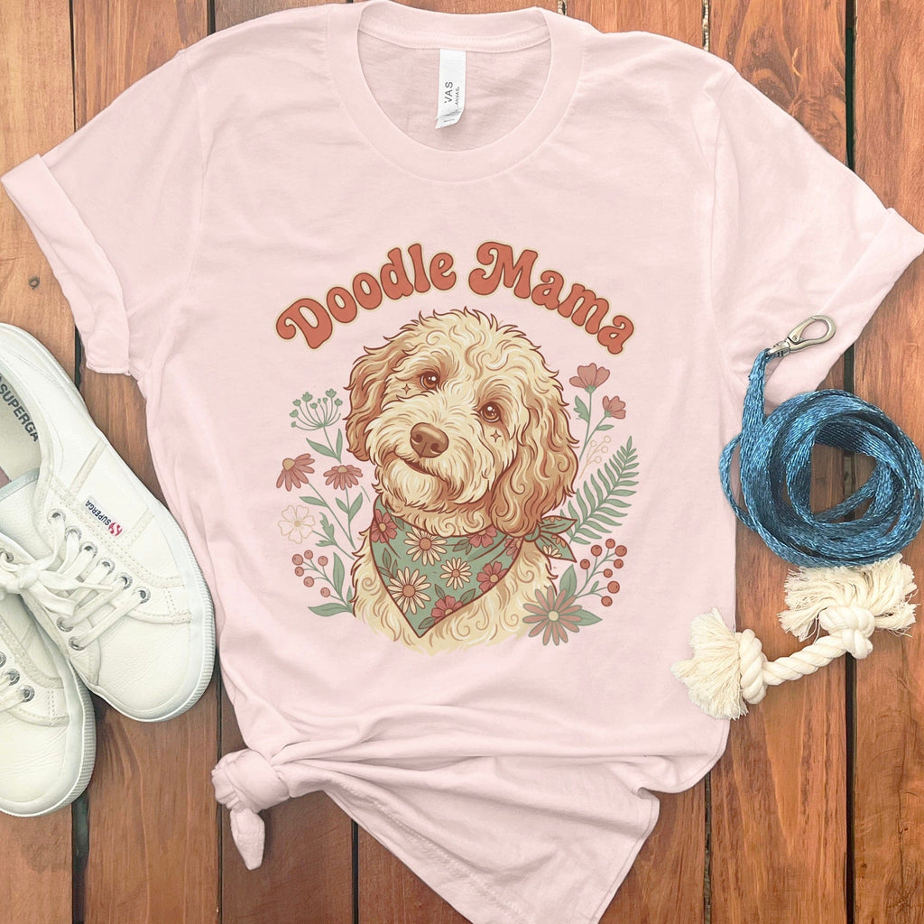 Boho Doodle Mama T-Shirt in Soft Pink / S by Puppy Jo