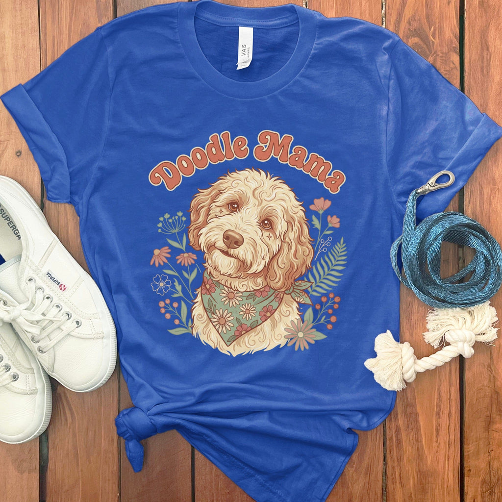 Boho Doodle Mama T-Shirt in True Royal / S by Puppy Jo