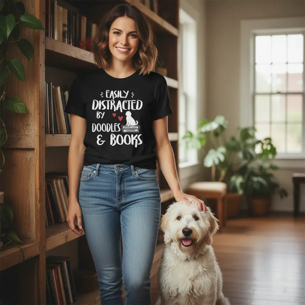 Books and Doodles T-Shirt in by Puppy Jo