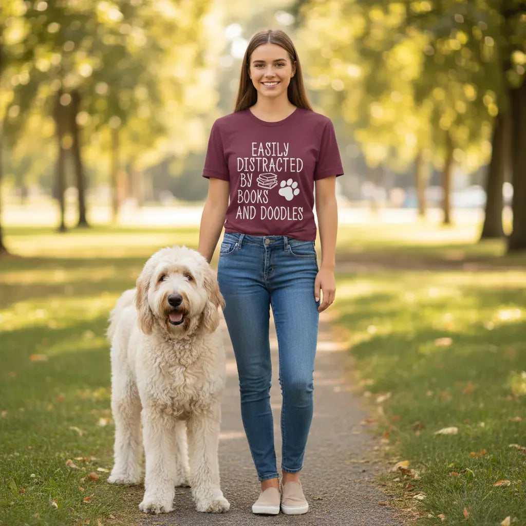 Books and Doodles T-Shirt in by Puppy Jo