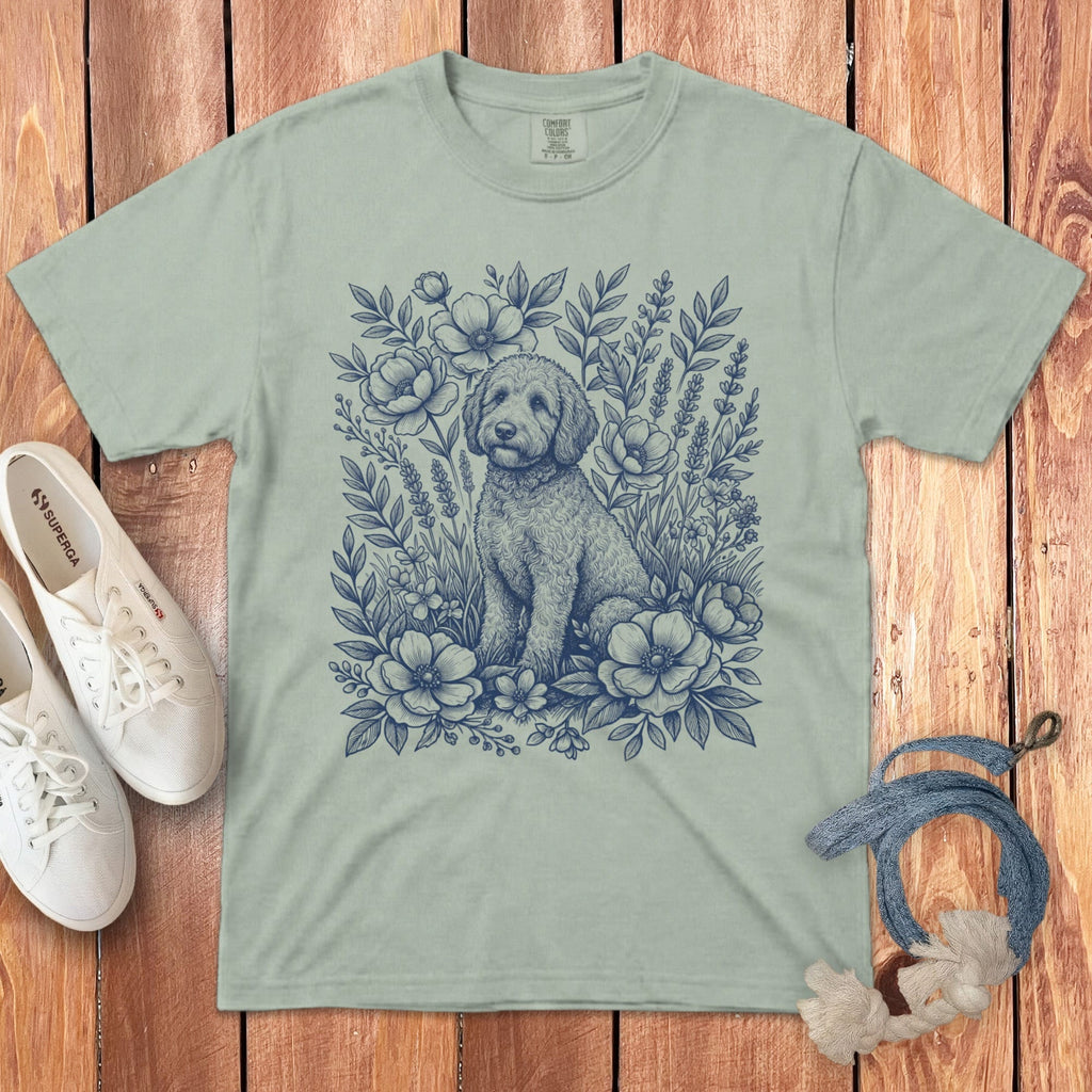 Botanical Doodle Signature T-Shirt in Bay / M by Puppy Jo