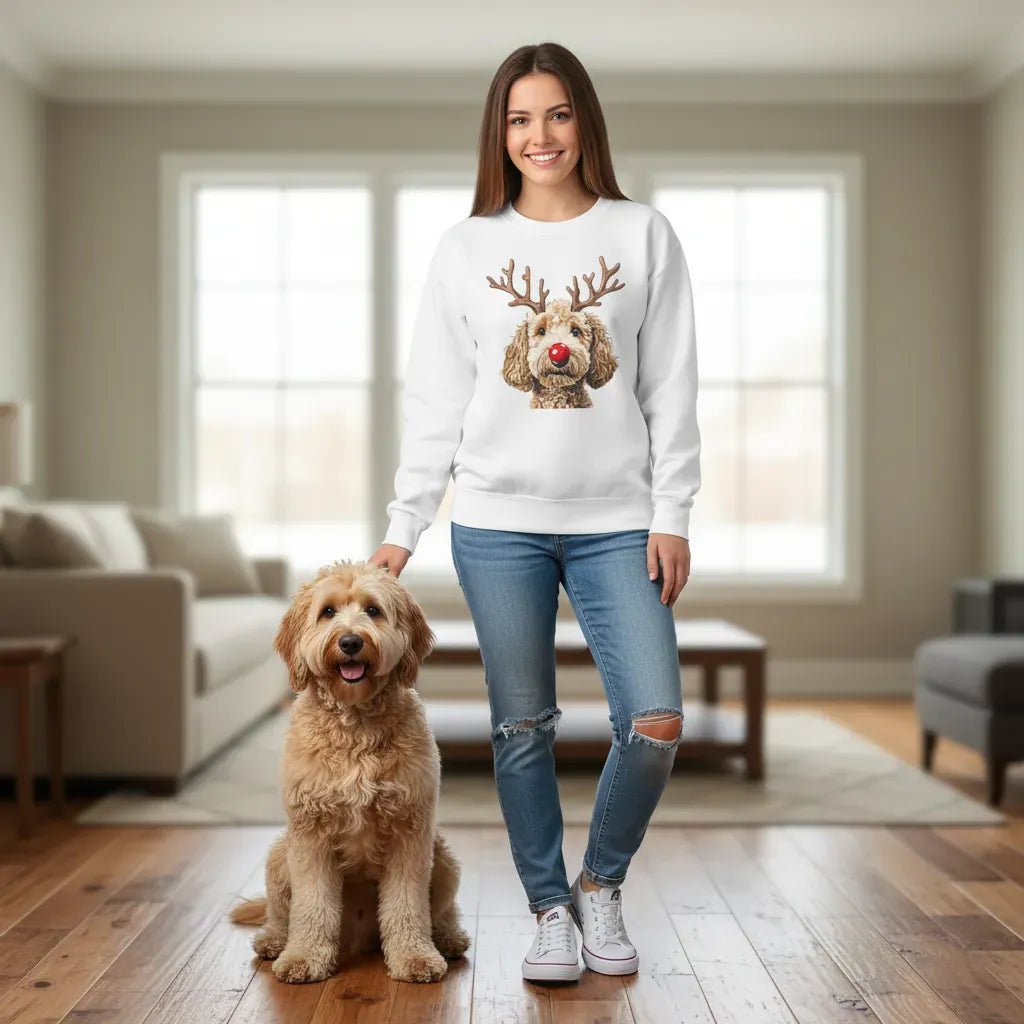 Brown Doodle Holiday Sweatshirt in by Puppy Jo