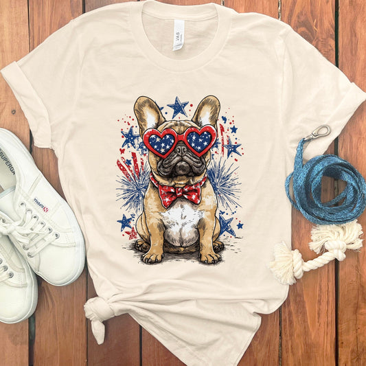 French Bulldog Patriotic Stars and Stripes T-Shirt product
