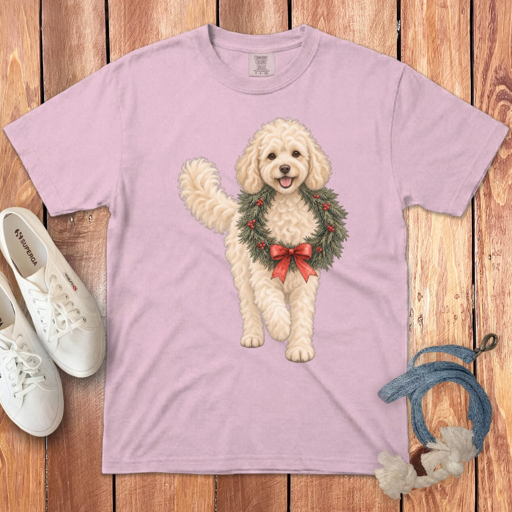 Maltipoo Wreath Signature T-Shirt in Blossom / S by Puppy Jo