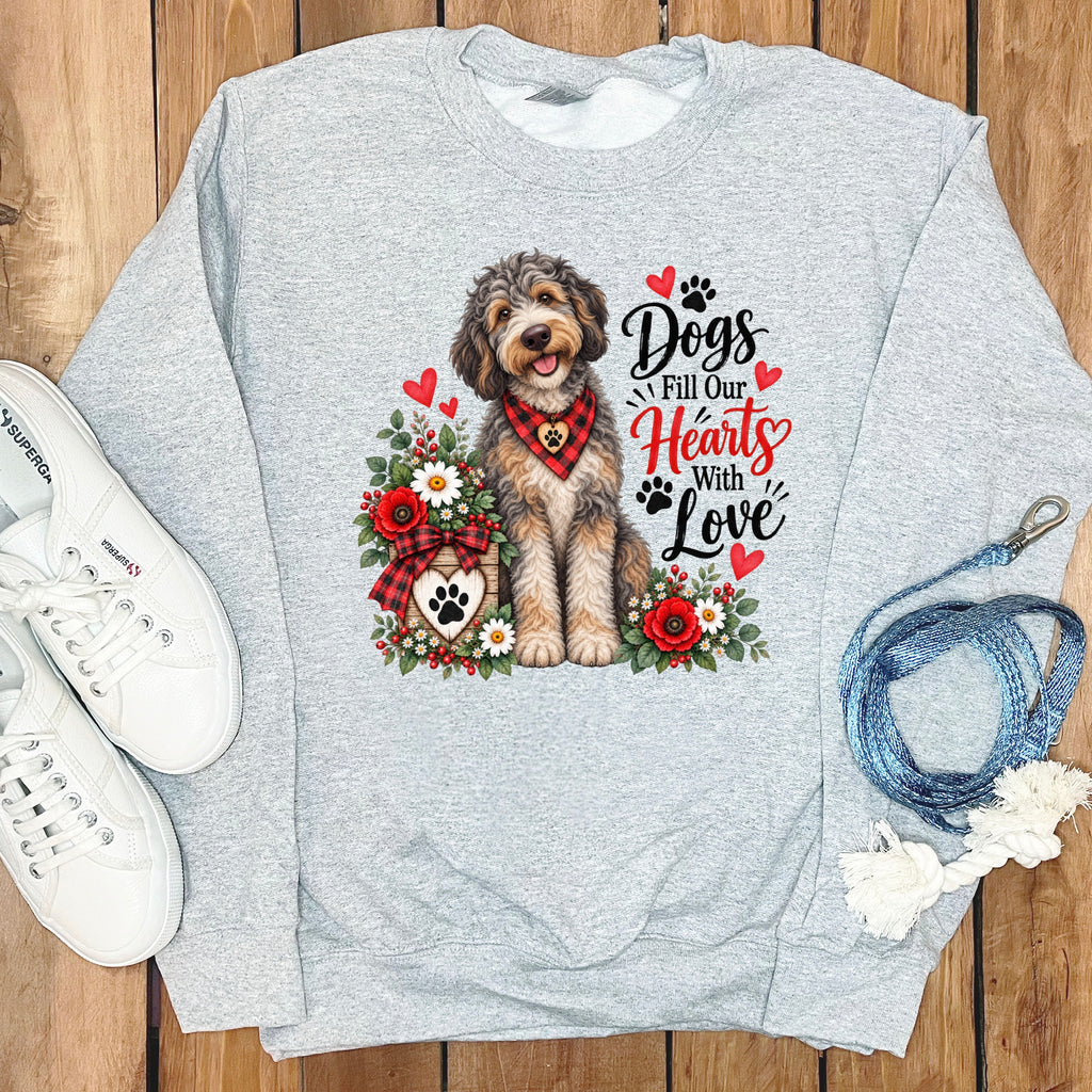 Aussiedoodle Hearts Love Sweatshirt