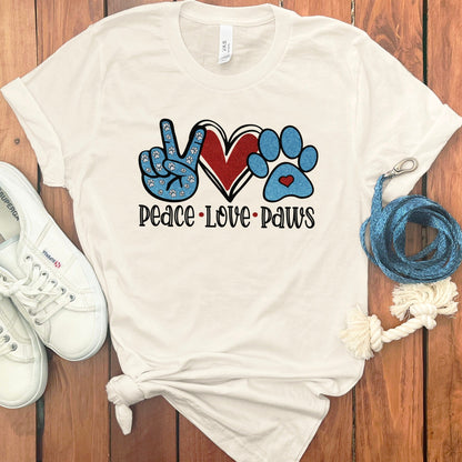 Peace Love Paws Graphic Tee product