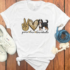 Peace Love Bernedoodle Graphic Tee Shirt