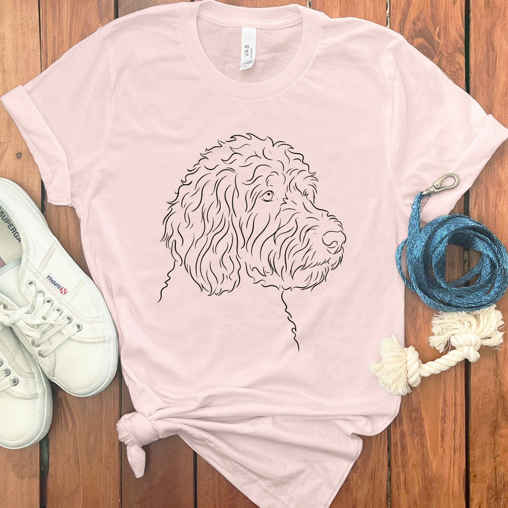Lifelike Cute Dog Line Drawing Graphic Tee Product