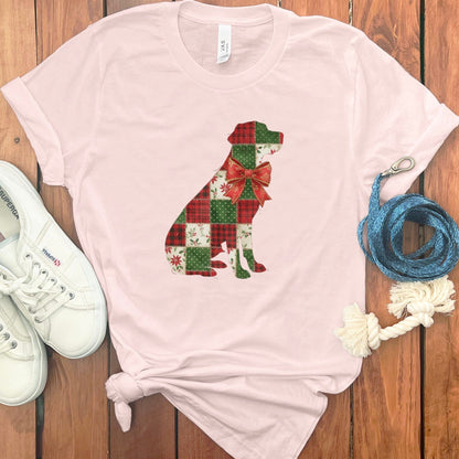 Christmas Patchwork Dog Graphic Short Sleeve T-Shirt product