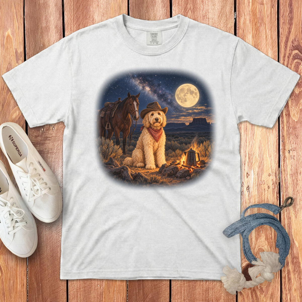 Moonlit Doodle Cowboy Signature T-Shirt