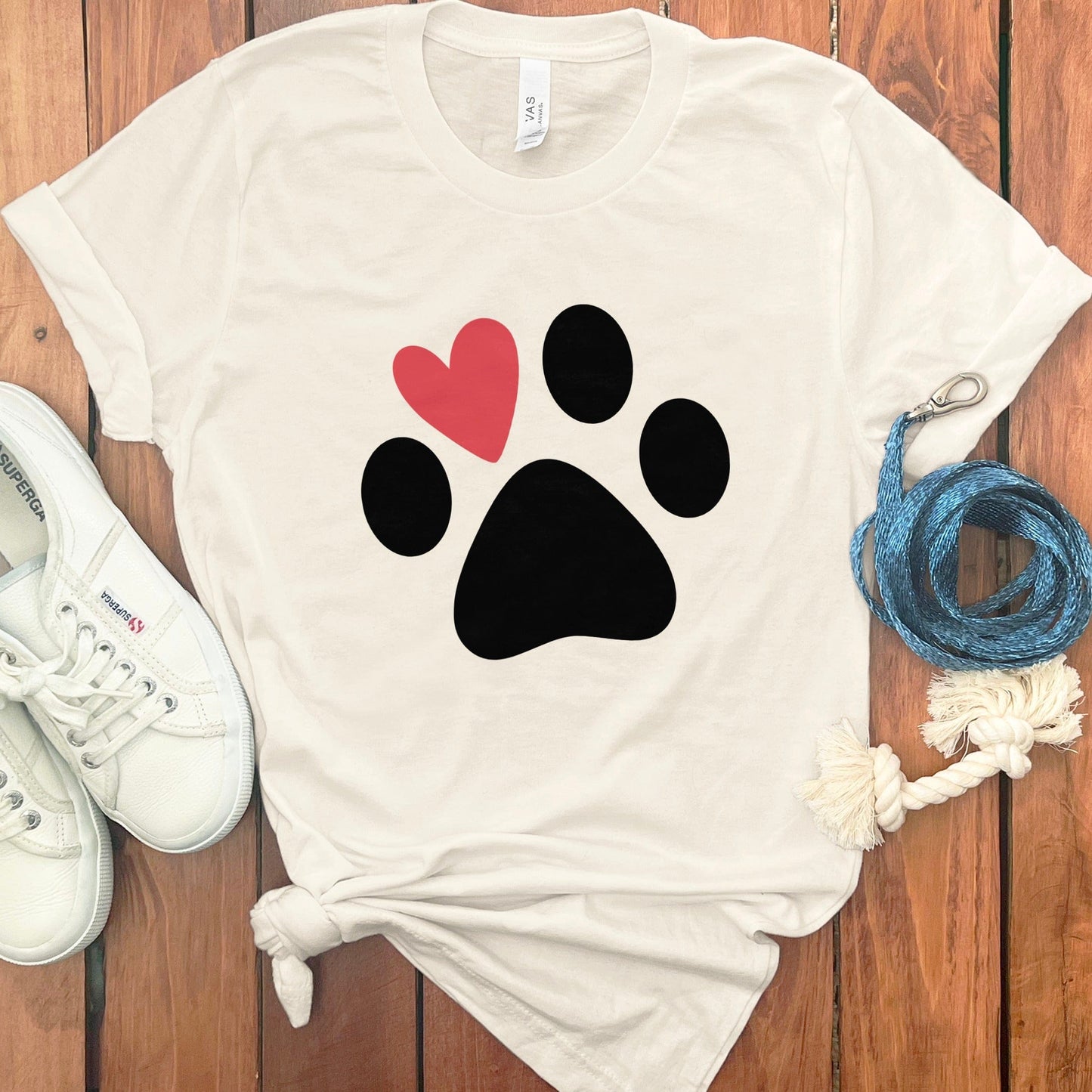 Heart Paw Print Design Casual T-shirt product type