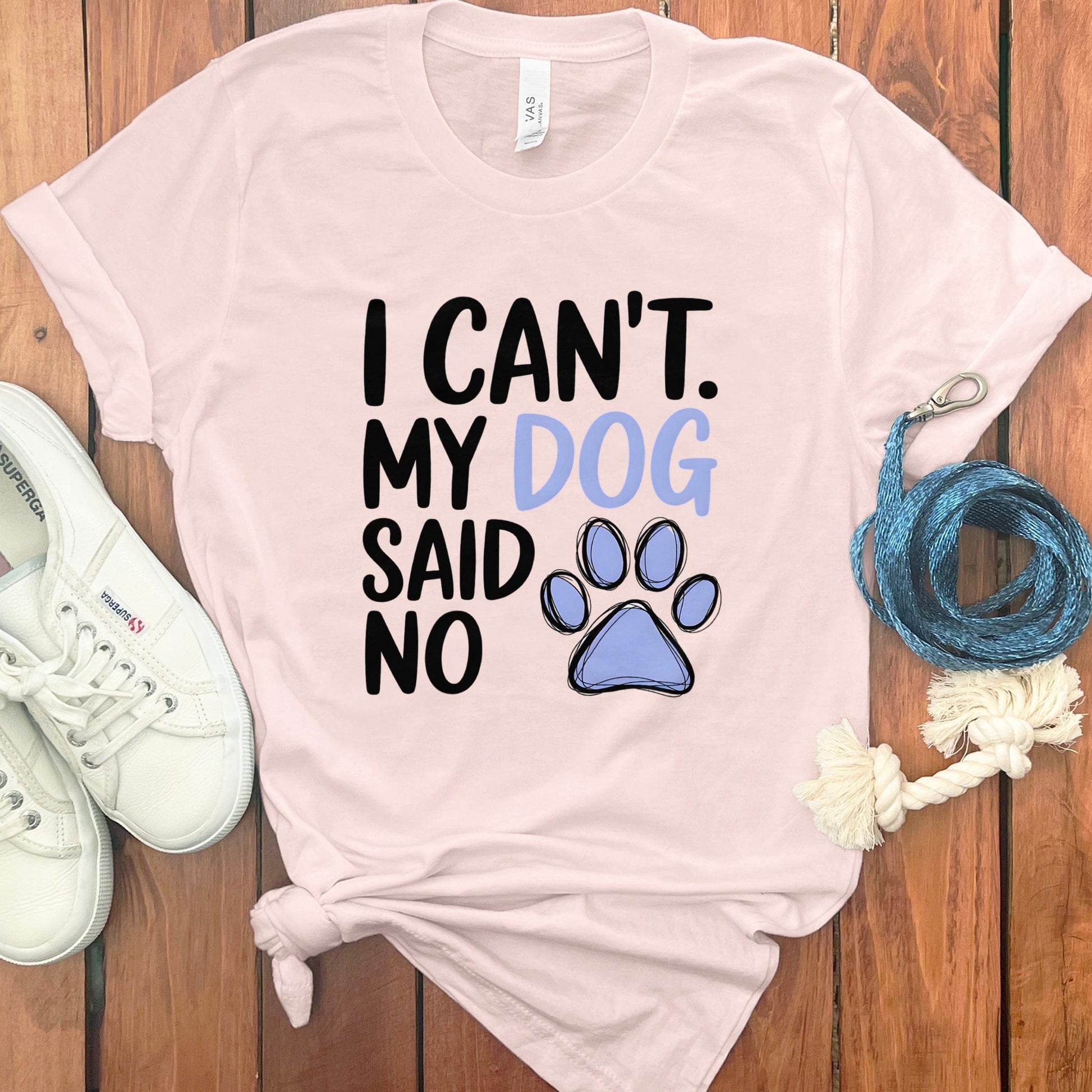 I Can't My Dog Said No Paw Print Graphic T-shirt product