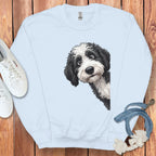 Curious Black and White Dog with Sweet Expression Shirt