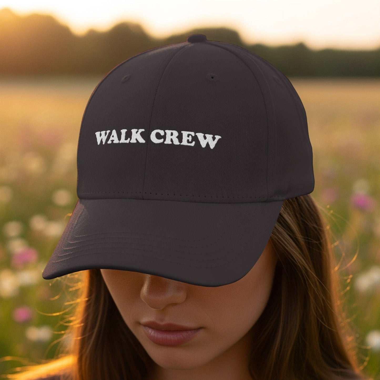 Walk Crew Cap with Embroidered Front Design hat product