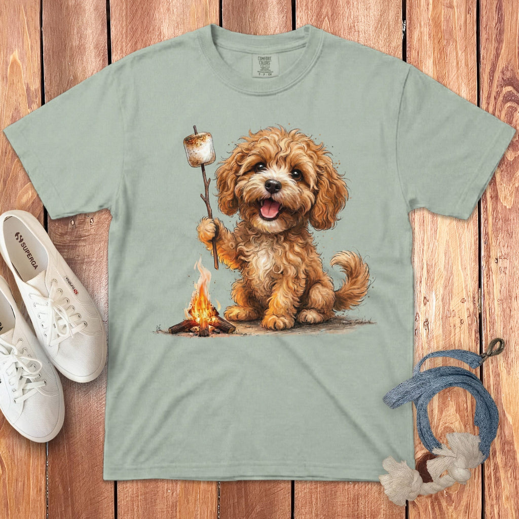 Campfire Apricot Doodle Signature T-Shirt in Bay / S by Puppy Jo