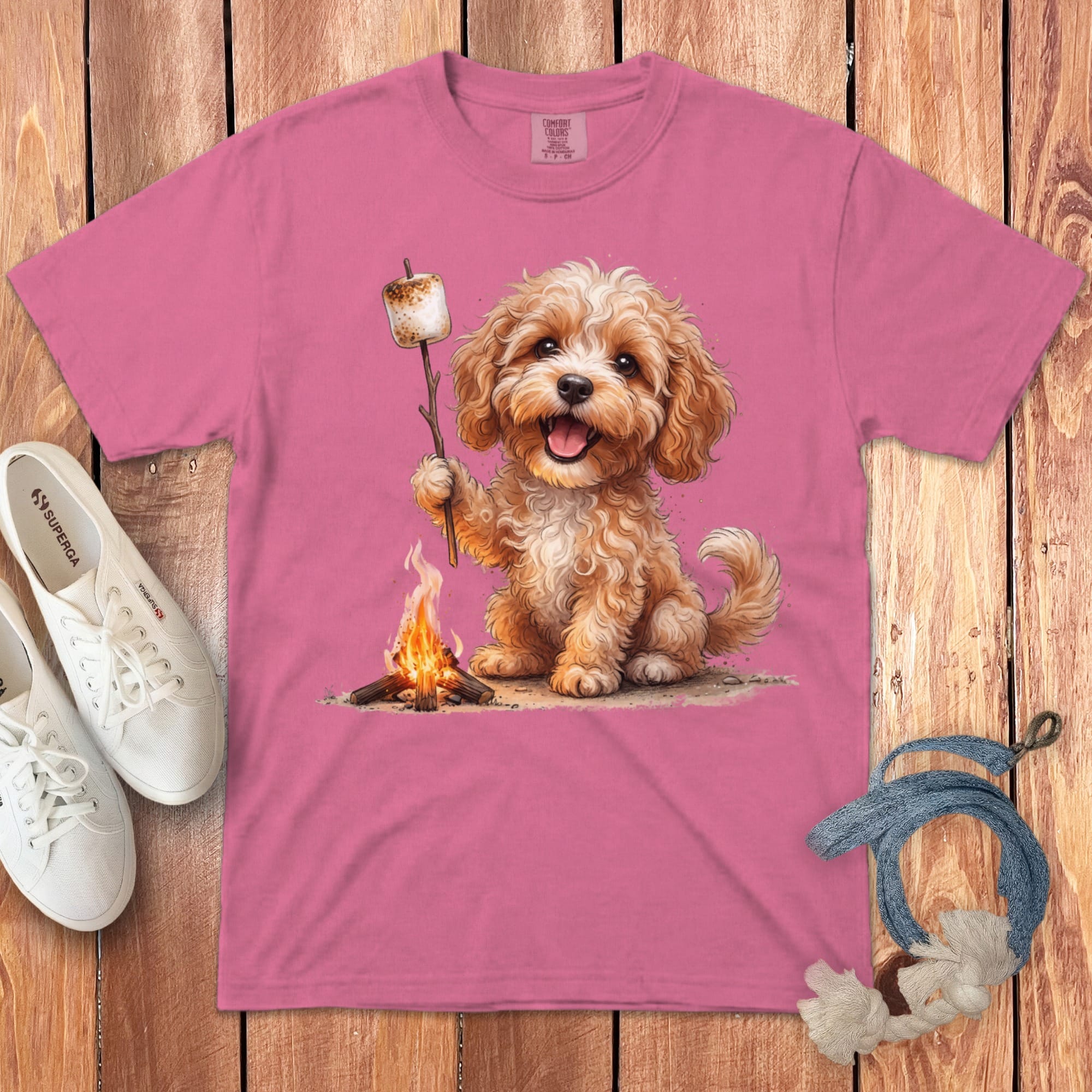 Campfire Cavapoo Signature T-Shirt in Crunchberry / S by Puppy Jo