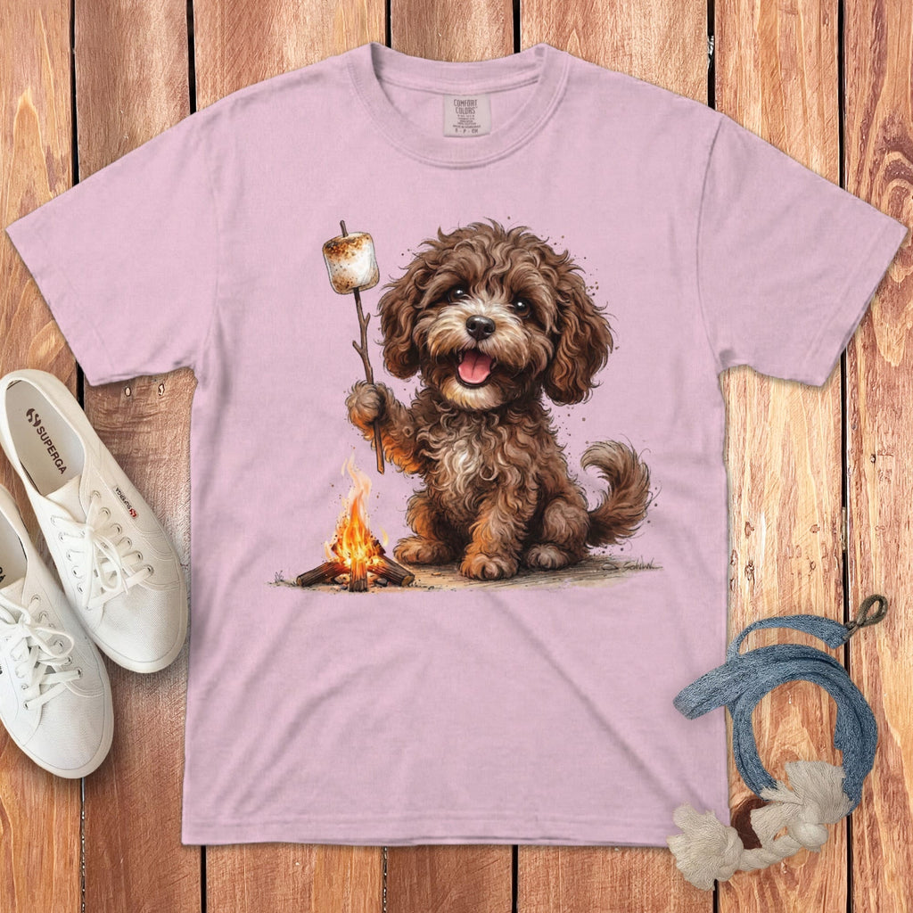 Campfire Chocolate Doodle Signature T-Shirt in Blossom / S by Puppy Jo