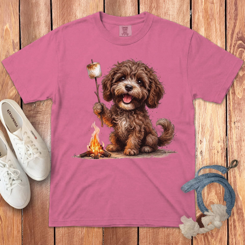 Campfire Chocolate Doodle Signature T-Shirt in Crunchberry / S by Puppy Jo