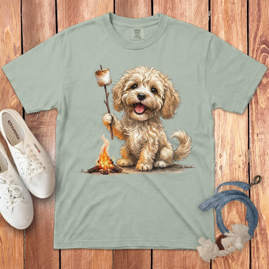 Campfire Cream Doodle Signature T-Shirt in Bay / S by Puppy Jo